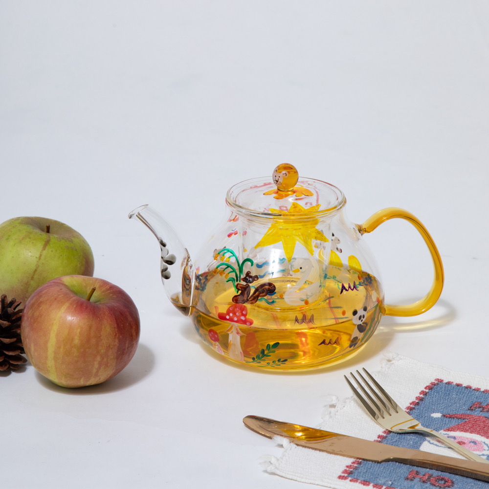 【CYILABO】耐熱ガラスティーポット　きのこの森